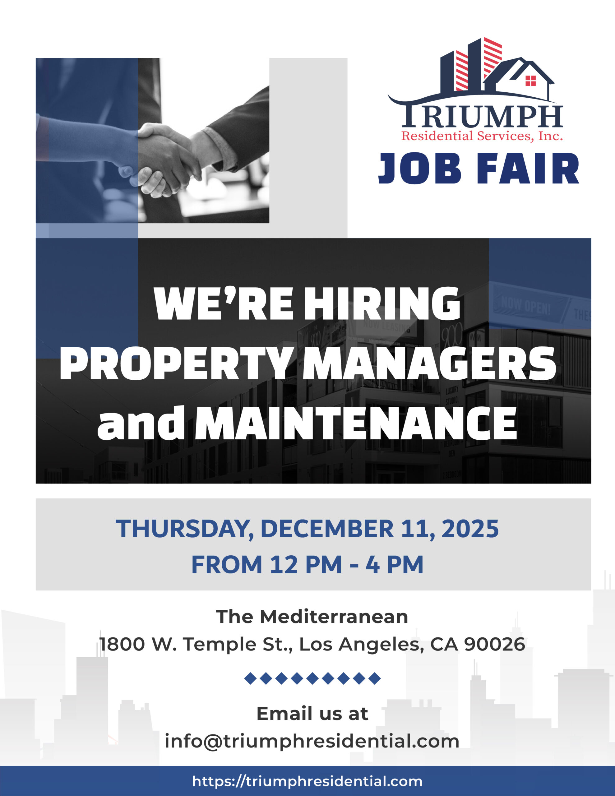 Excel Residential Services Job Fair - We're Hiring Property Managers and Maintenance - September 5th, 2025 from 12 PM - 4 PM